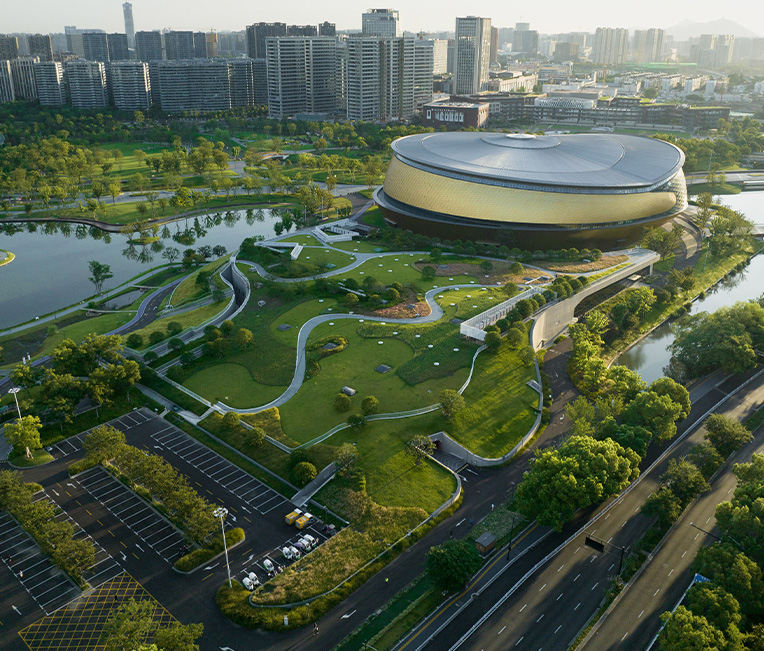 المشروع الفرعي لطلاء الهياكل الفولاذية لمنتزه Hangzhou Eastern Bay الرياضي (قاعة التزلج، الشريط، الغرف المساعدة، برج المناظر الطبيعية)