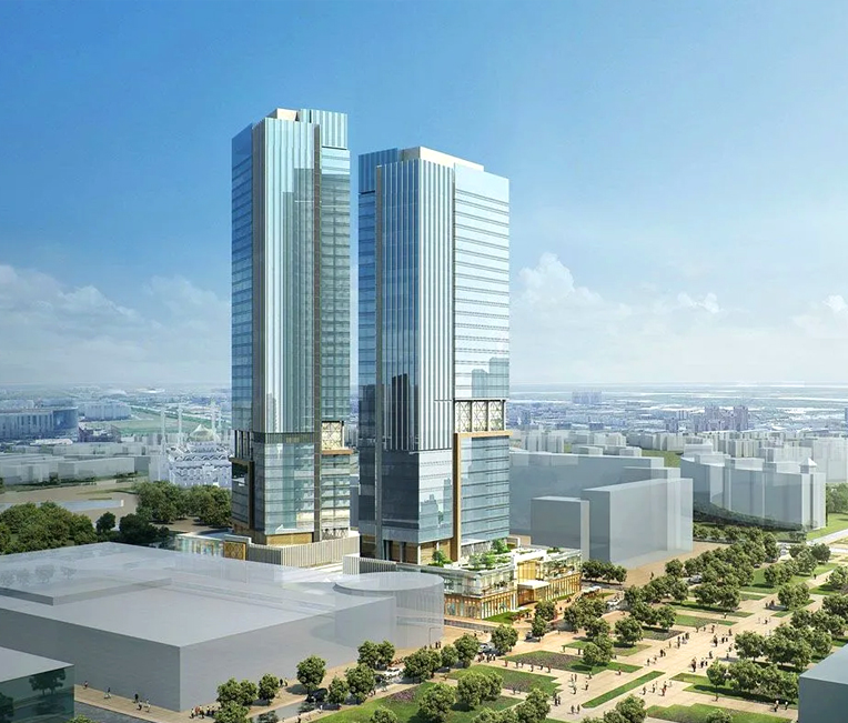 مشروع الهيكل الفولاذي للمبنى B لمدينة بحيرة كيانداو Yintai (متجر Xincheng)